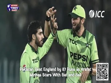 Pakistan Beat England by 87 Runs as Arafat Minhas Stars With Bat and Ball
