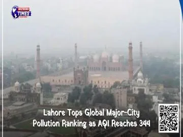 Lahore Tops Global Major-City Pollution Ranking as AQI Reaches 344