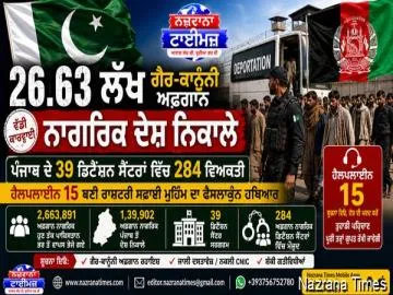 26.63 ਲੱਖ ਗੈਰ-ਕਾਨੂੰਨੀ ਅਫ਼ਗਾਨ ਨਾਗਰਿਕ ਦੇਸ਼ ਨਿਕਾਲੇ; ਪੰਜਾਬ ਦੇ 39 ਹੋਲਡਿੰਗ ਸੈਂਟਰਾਂ ਵਿੱਚ 284 ਵਿਅਕਤੀ, ਹੈਲਪਲਾਈਨ 15 ਬਣੀ ਮੁਹਿੰਮ ਦਾ ਅਹਿਮ ਹਥਿਆਰ