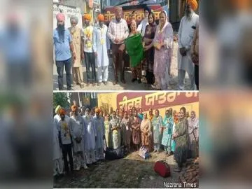 ਮੁਖ ਮੰਤਰੀ ਤੀਰਥ ਯਾਤਰਾ ਯੋਜਨਾ ਤਹਿਤ ਟਾਂਗਰਾ ਤੋਂ ਬੱਸ ਨੂੰ ਚੇਅਰਮੈਨ ਹਰਪਾਲ ਸਿੰਘ ਚੌਹਾਨ ਨੇ ਹਰੀ ਝੰਡੀ ਵਿਖਾ ਕੇ ਰਵਾਨਾ ਕੀਤਾ।
