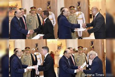 President Zardari Receives Credentials from Envoys of Six Countries, Discusses Expanding Bilateral Cooperation