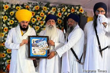 ਦਮਦਮੀ ਟਕਸਾਲ ਸੰਗਰਾਵਾਂ ਵੱਲੋਂ ਫੈਡਰੇਸ਼ਨ ਭਿੰਡਰਾਂਵਾਲਾ ਦੇ ਪ੍ਰਧਾਨ ਅਤੇ ਪੰਥਕ ਲੇਖਕ ਭਾਈ ਰਣਜੀਤ ਸਿੰਘ ਦਾ ਸਨਮਾਨ
