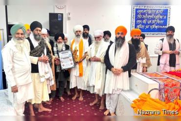 ਬਾਬਾ ਸੁੱਖਾ ਸਿੰਘ ਜੀ ਦਾ ਗੁਰਦੁਆਰਾ ਸ੍ਰੀ ਦਸ਼ਮੇਸ਼ ਦਰਬਾਰ ਟਾਰਨੇਟ ਦੀ ਪ੍ਰਬੰਧਕ ਕਮੇਟੀ ਅਤੇ  ਬਾਬਾ ਹਰੀ ਸਿੰਘ ਰੰਧਾਵੇ ਵਾਲਿਆਂ ਵੱਲੋਂ ਸਨਮਾਨ