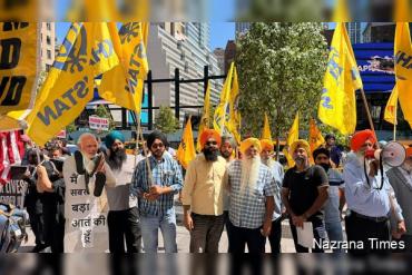 Sikh Groups Stage Major Protest Outside Madison Square Garden During RSS Chief Mohan Bhagwat’s Event