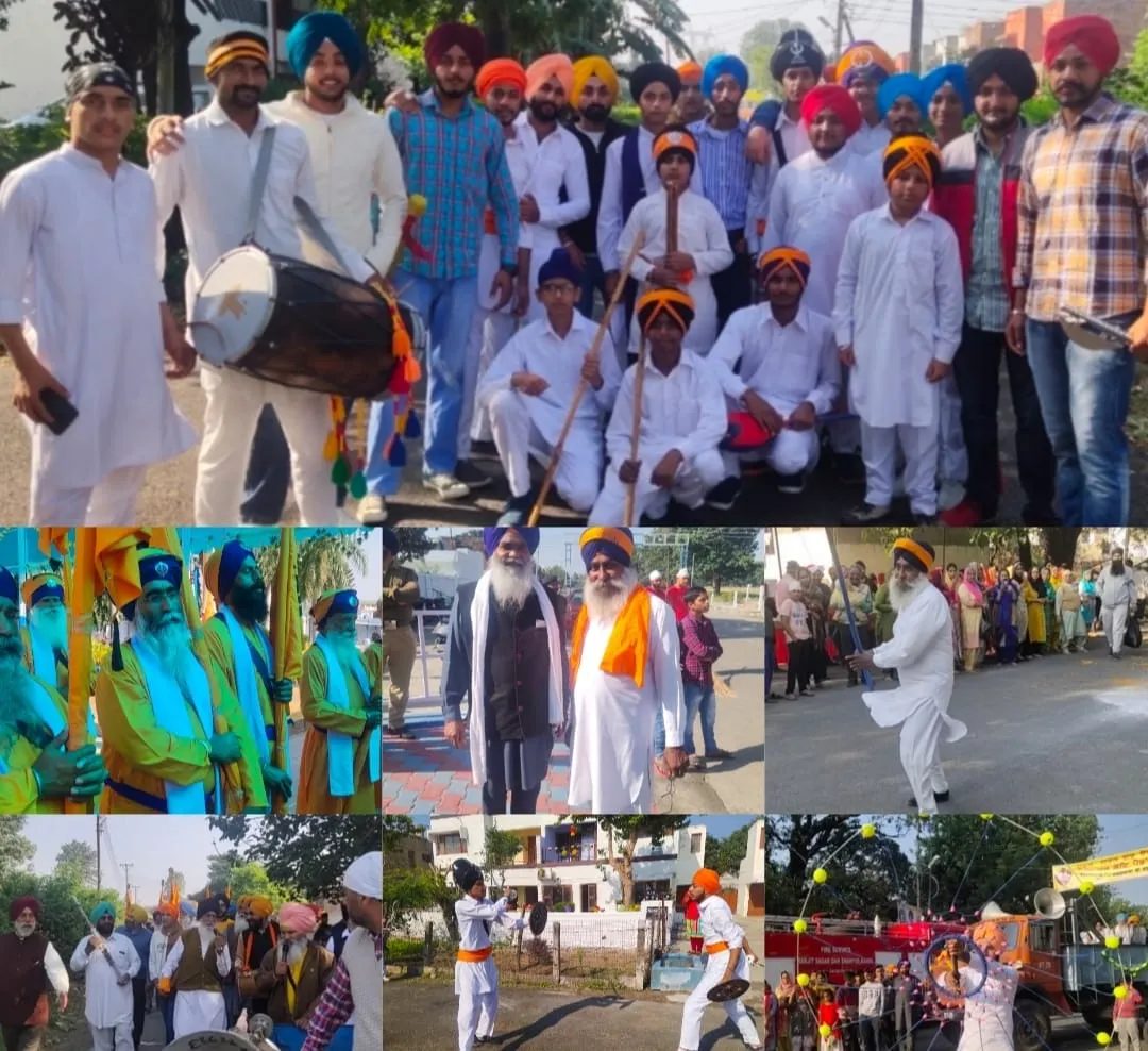 ਸ਼ਾਹਪੁਰ ਕੰਢੀ ਚ ਸਜਾਏ ਗਏ ਮਹਾਨ ਨਗਰ ਕੀਰਤਨ, ਜੰਡੀਰ ਗਤਕਾ ਪਾਰਟੀ ਨੇ ਦਿਖਾਏ ਜੌਹਰ
