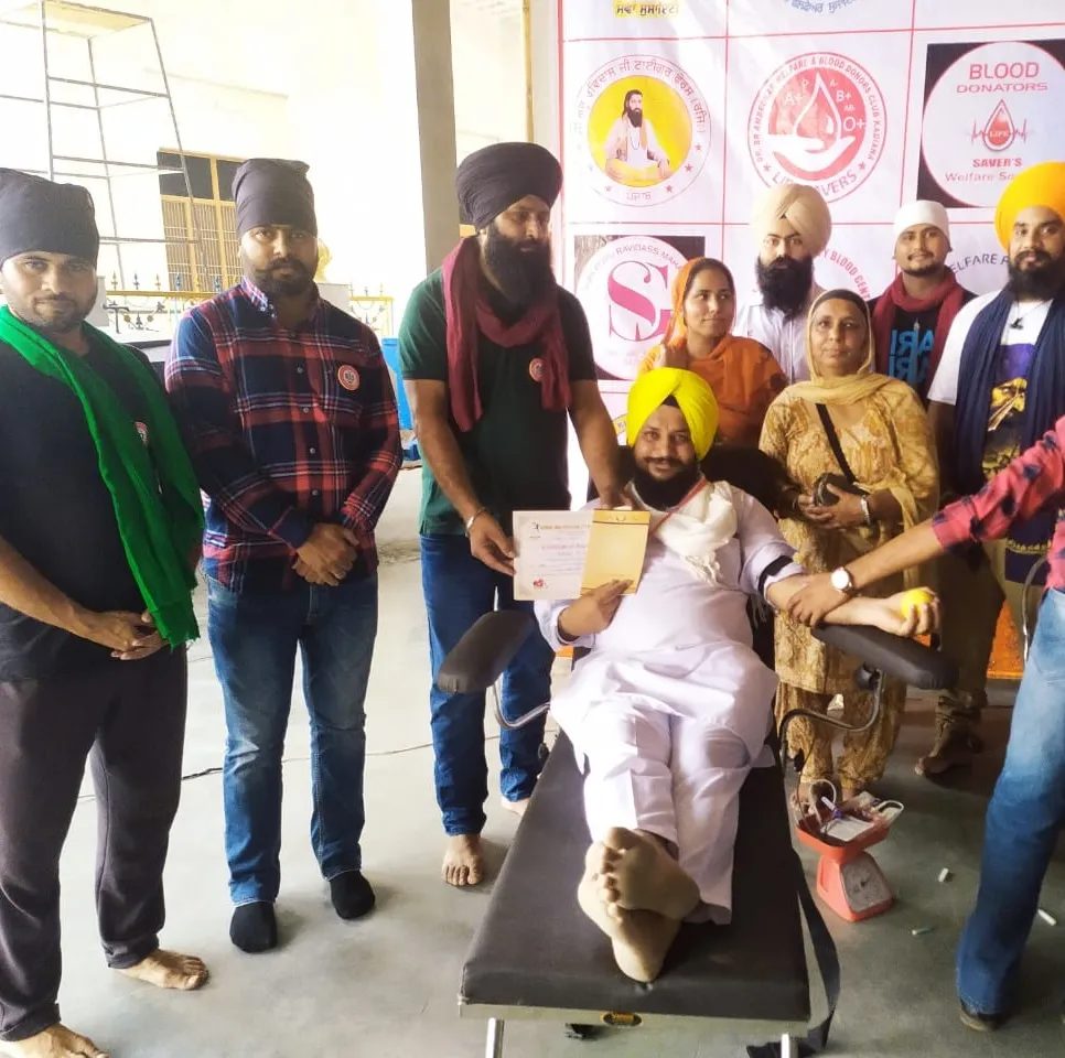 ਪਿੰਡ ਸਪਰੋੜ ਥੇਹ ਵਿੱਖੇ  ਬਾਬਾ ਨਿਧਾਨ ਸਿੰਘ ਜੀ ਦੇ ਬਰਸੀ ਸਮਾਗਮ ਮੌਕੇ ਖੂਨ ਦਾਨ ਕੈੰਪ ਲਗਾਇਆ