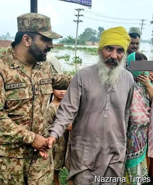 ਸਿਆਲਕੋਟ ਵਿੱਚ ਪਾਕਿਸਤਾਨੀ ਫੌਜ ਨੇ ਹੜ੍ਹਾਂ ਵਿੱਚ ਫਸੇ ਸਿੱਖ ਭਾਈਚਾਰੇ ਦੇ ਦਰਜਨਾਂ ਲੋਕਾਂ ਨੂੰ ਸੁਰੱਖਿਅਤ ਬਾਹਰ ਕੱਢਿਆ