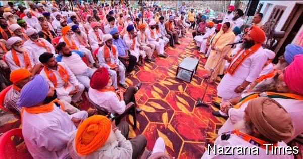 ਭਾਜਪਾ ਉਮੀਦਵਾਰ ਹਰਜੀਤ ਸਿੰਘ ਸੰਧੂ ਦੀ ਅਗਵਾਈ ਹੇਠ ਪਿੰਡ ਪੰਜਵੜ ਵਿਖੇ ਸਾਬਕਾ ਪੰਚਾਇਤ ਮੈਂਬਰਾਂ ਸਮੇਤ ਸੈਂਕੜੇ ਮੋਹਤਬਰ ਭਾਜਪਾ 'ਚ ਸ਼ਾਮਲ