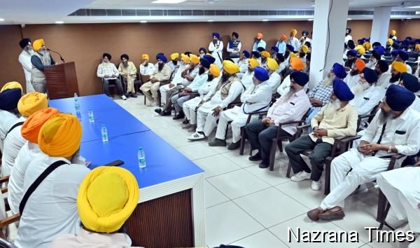 ਸ਼ਹੀਦੀ ਨਗਰ ਕੀਰਤਨ ਦੇ ਸਵਾਗਤ ਸਬੰਧੀ ਸ਼੍ਰੋਮਣੀ ਕਮੇਟੀ ਦਫ਼ਤਰ ਵਿਖੇ ਹੋਈ ਇਕੱਤਰਤਾ
