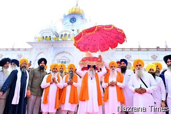 ਸ੍ਰੀ ਗੁਰੂ ਨਾਨਕ ਦੇਵ ਜੀ ਦੇ ਪ੍ਰਕਾਸ਼ ਪੁਰਬ ਸਬੰਧੀ ਸ੍ਰੀ ਅਕਾਲ ਤਖ਼ਤ ਸਾਹਿਬ ਤੋਂ ਸਜਾਇਆ ਨਗਰ ਕੀਰਤਨ