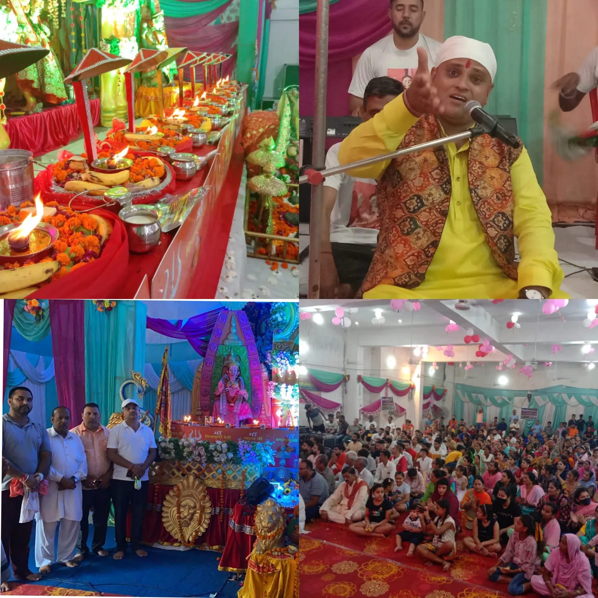 ਸ਼ਰਧਾਲੂਆਂ ਨੇ ਗਊਸ਼ਾਲਾ ਮੰਦਰ ਵਿੱਚ ਮਹਾਮਾਈ ਦੀਆਂ  ਜੋਤਾਂ ਦੇ ਕੀਤੇ ਦਰਸ਼ਨ