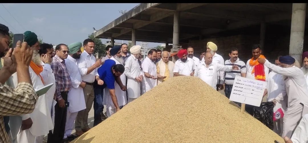 ਭੋਗਪੁਰ ਦੀ ਦਾਣਾ ਮੰਡੀ ਵਿੱਚ ਪਹੁੰਚੇ   ਚੇਅਰਮੈਨ ਮਹਿੰਦਰ ਸਿੰਘ ਕੇਪੀ  ਝੋਨੇ ਦੀ ਖਰੀਦ ਹੋਈ ਸ਼ੁਰੂ     