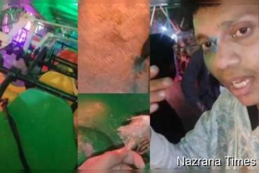 Swing seat belt broken in fair, swing kept rotating 360 degrees, boy kept screaming