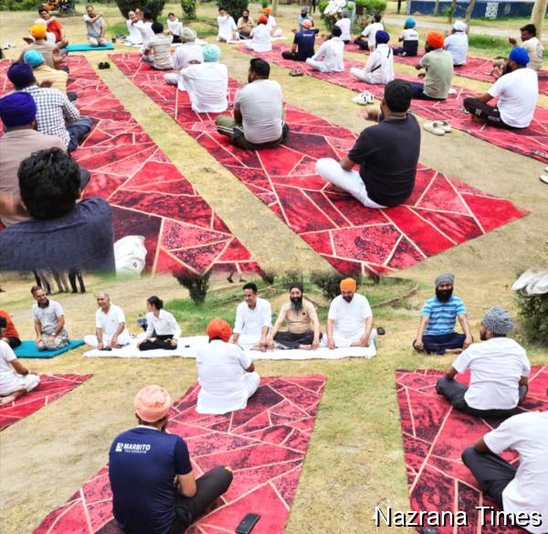 ਜ਼ਿਲ੍ਹਾ ਪ੍ਰਧਾਨ ਹਰਜੀਤ ਸਿੰਘ ਸੰਧੂ ਦੀ ਅਗਵਾਈ ਹੇਠ ਭਾਜਪਾ ਆਗੂਆਂ ਨੇ ਮਨਾਇਆ ਕੌਮਾਂਤਰੀ ਯੋਗਾ ਦਿਵਸ