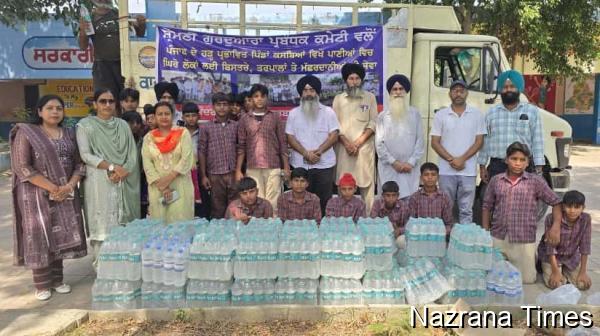 SGPC Sends Clean Drinking Water and Food to Flood-Affected School Children in Punjab