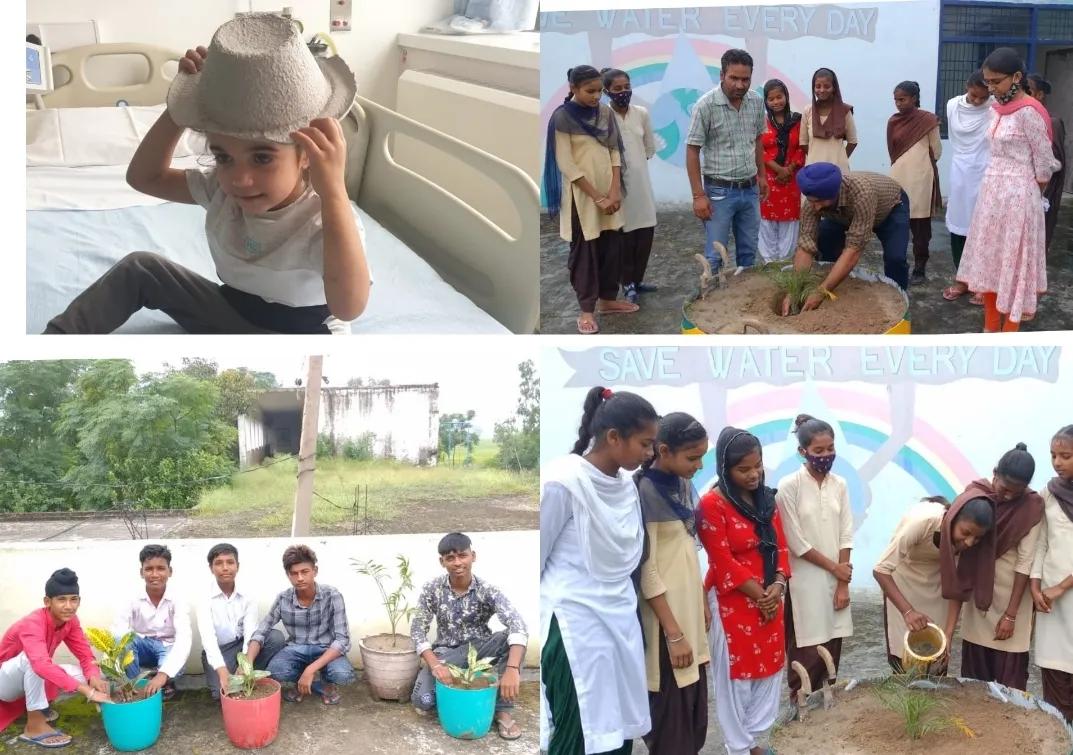 ਬੱਚੇ ਦੇ ਜਨਮ ਦਿਨ ਤੇ  ਸਕੂਲ ਵਿੱਚ ਬੂਟੇ ਲਗਾਏ